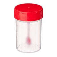 Контейнер для сбора биопроб не стерильный  со шпателем, 60 мл (индивидуальная упаковка)