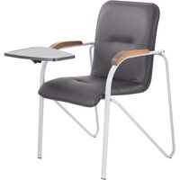 Конференц-кресло Easy Chair Samba GR черное/темный орех (искусственная  кожа, металл)