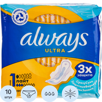 Прокладки женские гигиенические Always Ultra Light (10 штук в упаковке)