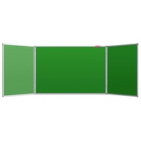 Доска магнитно-меловая/маркерная 100x300 см трехсекционная лаковая алюминиевая рама Attache