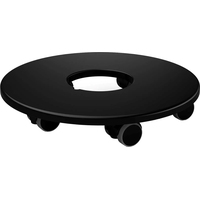 Подставка на колёсиках для цветов Lechuza 5x25.5 см чёрная