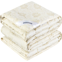 Одеяло 2-спальное Medsleep Camel Wool 172x205 см стёганое с кантом светло-бежевое