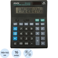 Калькулятор настольный Attache Economy 16-разрядный черный 190x145x45 мм