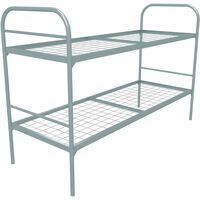 Кровать двухъярусная Эконом металлическая (серый, 709х1350х1966 мм)