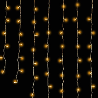 Гирлянда светодиодная Luazon Lighting Бахрома теплый белый свет 124  светодиода (2 x 1.5 м)