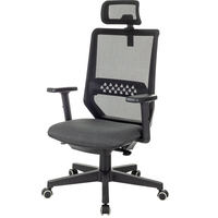 Кресло для руководителя Easy Chair 663 TC-H чёрное (сетка/ткань,  пластик)