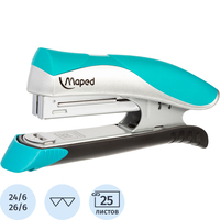 Степлер Maped Ergologic 352513 до 25 листов бирюзовый (скобы № 24/6,  26/6)