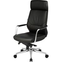 Кресло для руководителя Easy Chair 570 МL чёрное (натуральная кожа,  металл)