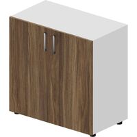 Шкаф для документов Mahia EMLS762BLWN (белый/орех, 800х440х800 мм)