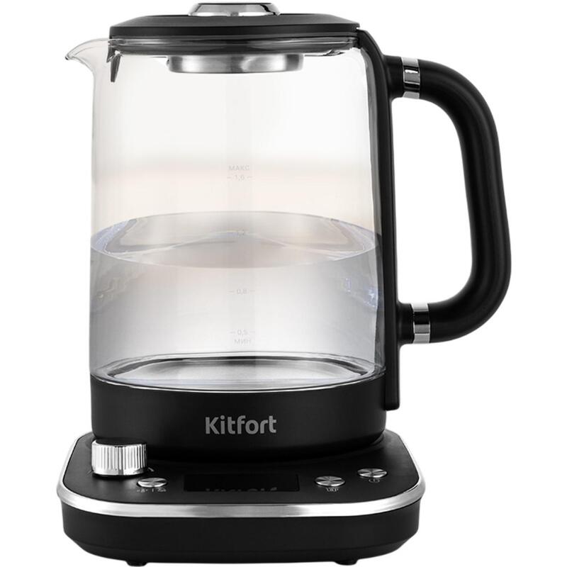 Чайник электрический Kitfort КТ-6157 черный – выгодная цена – купить товар Чайник электрический Kitfort КТ-6157 черный в интернет-магазине Комус