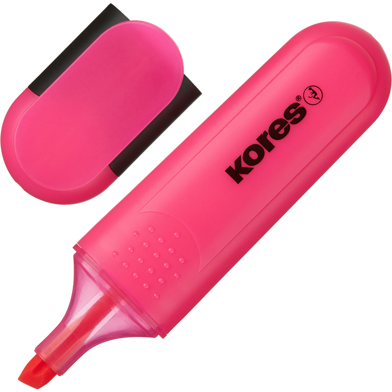 Текстовыделитель Kores Bright Liner Plus розовый (толщина линии 0.5-5 мм) – выгодная цена – купить товар Текстовыделитель Kores Bright Liner Plus розовый (толщина линии 0.5-5 мм) в интернет-магазине Комус
