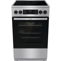 Плита электрическая Gorenje GECS5C70XA стандартной ширины серая  (стеклокерамика, 4 конфорки, 70 литров)