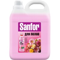 Средство для мытья пола Sanfor Ультра Блеск Цветочный фреш 5 л  универсальное