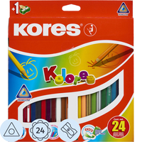 Карандаши цветные Kores Kolores 24 карандаша 24 цвета трёхгранные  (93324.01)