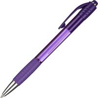 Ручка шариковая автоматическая Attache Happy синяя (фиолетовый корпус,  толщина линии 0.5 мм)