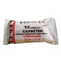 Салфетка марлевая Wiseman стерильная 16х14 см 2-слойная плотность 28 г №10