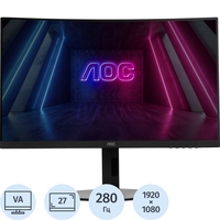 Монитор 27'' AOC C27G4ZXU чёрный
