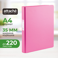 Папка на 2-х кольцах Bantex (Attache Selection) A4 35 мм розовая до 220   листов
