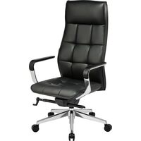 Кресло для руководителя Easy Chair 597 ML чёрное (натуральная кожа,  алюминий)