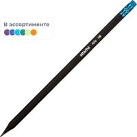 Карандаш чернографитный НВ с ластиком Attache Alfa заточенный  шестигранный