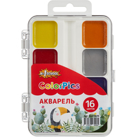 Краски акварельные медовые Комус Класс ColorPics 16 цветов
