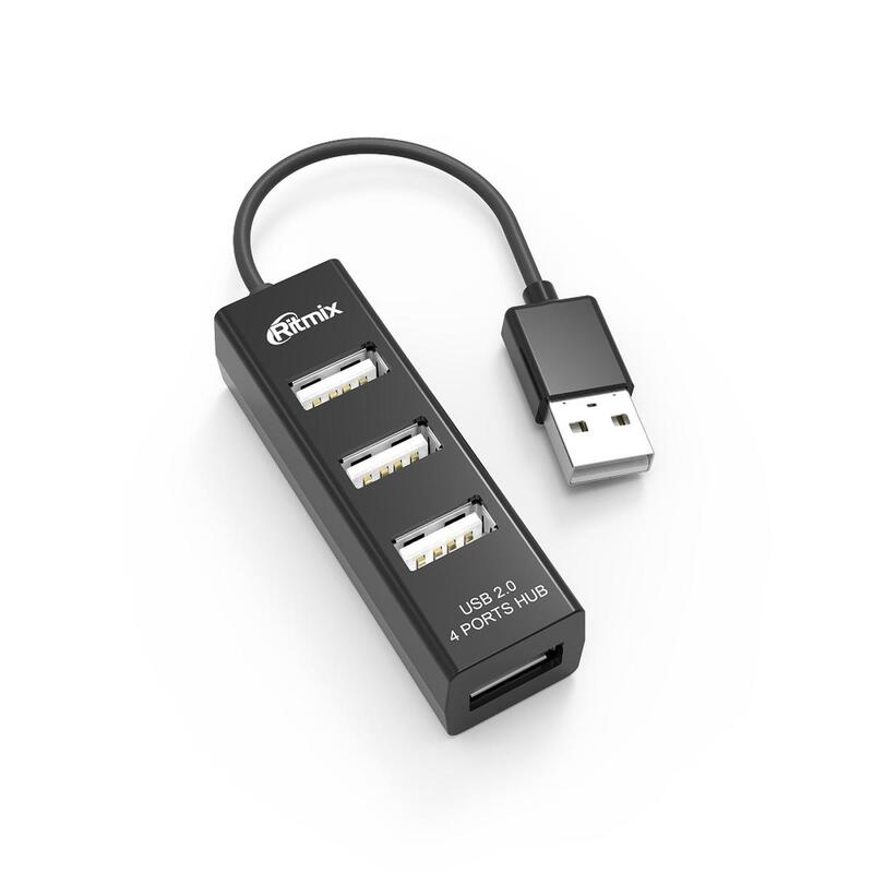 Разветвитель USB Ritmix CR-2402 (15119265) – выгодная цена – купить товар Разветвитель USB Ritmix CR-2402 (15119265) в интернет-магазине Комус