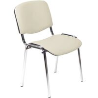 Стул офисный Easy Chair Изо бежевый искусственная кожа металл  хромированный (1647591)