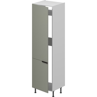 Шкаф кухонный (колонка) под холодильник VOK TH_204_60 (платиновый  зелёный/белый шагрень, 600х560х2190 мм)