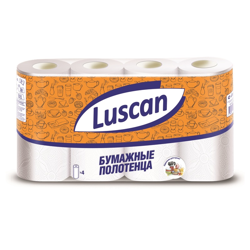 Полотенца бумажные Luscan 2-слойные белые 4 рулона по 12.5 метров – выгодная цена – купить товар Полотенца бумажные Luscan 2-слойные белые 4 рулона по 12.5 метров в интернет-магазине Комус
