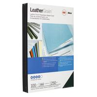 Обложки для переплета картонные GBC А4 250 г/кв.м темно-зеленые текстура кожа (100 штук в упаковке)