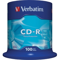 Диск CD-R Verbatim 700 МБ 52x cake box 43411 (100 штук в упаковке)