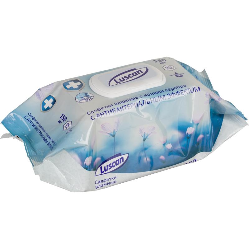 Влажные салфетки антибактериальные Luscan 150 штук в упаковке – выгодная цена – купить товар Влажные салфетки антибактериальные Luscan 150 штук в упаковке в интернет-магазине Комус