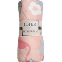 Плед Texrepublic Absolute Фламинго фланель 150х200 см разноцветный