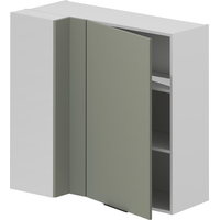 Шкаф кухонный угловой  VOK WC1D_96_105 (платиновый зелёный/белый  шагрень, 1050х450х960 мм)