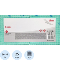Салфетки хозяйственные Vileda Professional Бризи микрофибра 36х35см 105   г/кв.м зеленые (25 штук в упаковке)