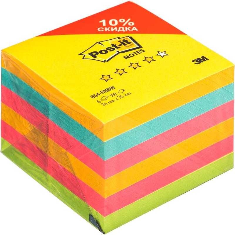 Стикеры Post-it Optima Лето Плюс 5цветов 125л 654-OPP