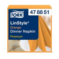 Салфетки бумажные Tork LinStyle Premium 478851 39x39 см оранжевые  1-слойные 50 штук в упаковке