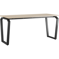 Стол прямой Kobor TB-140/70 black/natural (дуб натуральный/чёрный муар,  1400х700х750 мм)