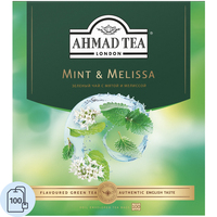 Чай зеленый Ahmad Tea Mint & Melissa 100 пакетиков