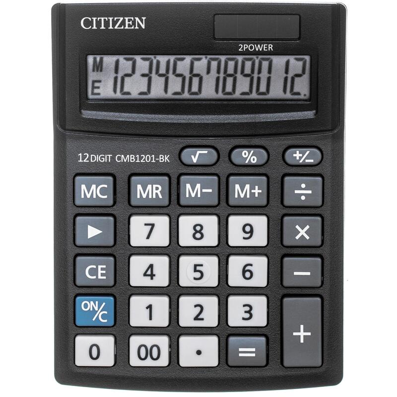 Калькулятор настольный Citizen Business Line CMB1201-BK 12-разрядный черный 137x102x31 мм – выгодная цена – купить товар Калькулятор настольный Citizen Business Line CMB1201-BK 12-разрядный черный 137x102x31 мм в интернет-магазине Комус