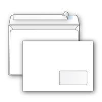 Конверт Ecopost С5 80 г/кв.м белый стрип с правым окном (1000 штук в  упаковке)