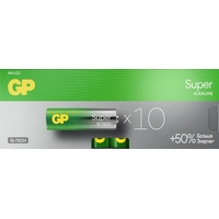 Батарейка АА пальчиковая GP Super (10 штук в упаковке)