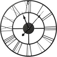 Часы настенные Black Metal Clock (40x40 см)