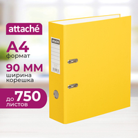 Папка-регистратор Attache Selection 90 мм жёлтая бумвинил/бумага