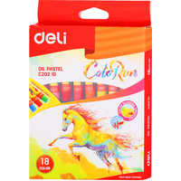 Пастель масляная Deli ColoRun круглая 18 цветов