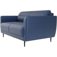 Уценка. Диван двухместный Релакс Монако Lounge синий (искусственная  кожа). уц_меб