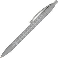 Ручка шариковая автоматическая Attache Comfort синяя корпус soft touch  (серый корпус, толщина линии 0.5 мм)