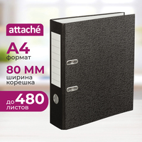 Папка-регистратор Attache Элементари 80 мм чёрная бумага