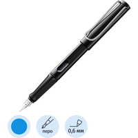 Ручка перьевая Lamy 019 Safari цвет чернил синий, цвет корпуса черный  (артикул производителя 4000232)