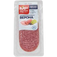 Колбаса Мясницкий Ряд Верона сыровяленая полусухая нарезка 90 г